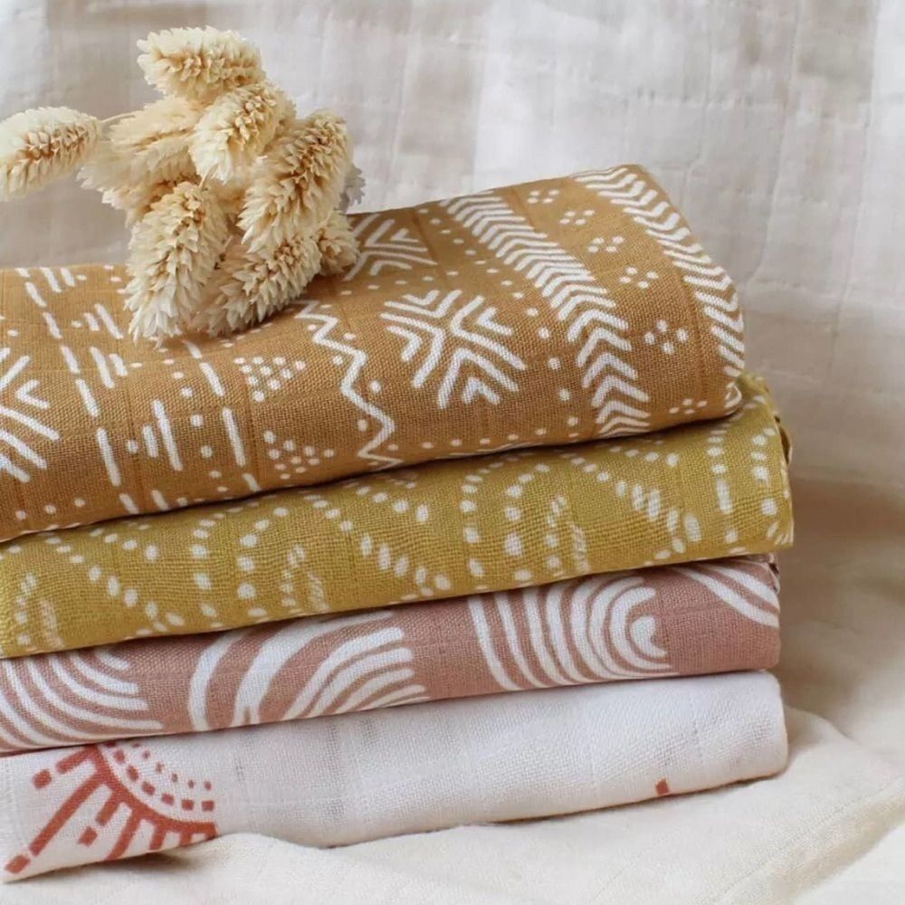 3 New 0-36 months Muslin bamboo cotton baby bandana bib solid rust 3/$18 - Picture 3 of 3